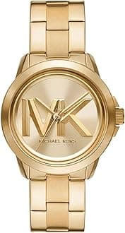 Michael Kors MK7317 Bryn with Mk Logo Analog Wrist Watch for Women, 40 mm Case Diameter, Gold