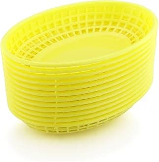 New Star Foodservice | Restaurant-Grade Classic Fast food baskets, Oval (Yellow, Three Dozen)