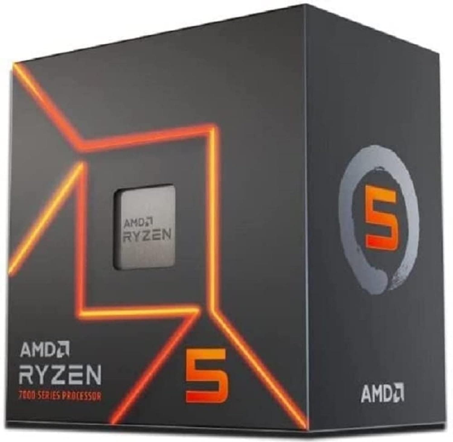AMD Ryzensets 5 7600 Processor (radeon graphics integrated, 6 cores/12 threads, 65W TDP, AM5 Socket, 38MB cache, up to 5.1 GHz max boost, Wraith Stealth Cooler)