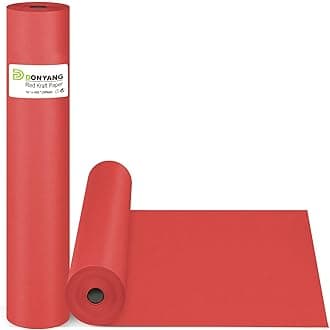 Red Wrapping Paper, 15"x450" Construction Bulletin Board Art Craft Poster Decorative Paper Roll, Mother's Day Valentines Birthday Bouquet Flower Gift Wrap, Wedding Floral Supplies for Women Men