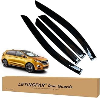 Window Visors Rain Guards for Ford Edge 2015 2016 2017 2018 2019 2020 2021 2022 2023 2024 Accessories, Wind Deflectors Vent Shades for Ford Edge