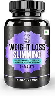 Noble Nature Weight Loss Slimming Tablets - Natural Fat Burner with Garcinia Cambogia, Green Coffee Bean, Green Tea Extract - 60 Tablets