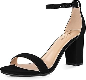 Ankis Heels for Women Open Toe Ankle Strap Chunky Heel Sandals 2.75 Inch