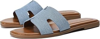 Stratuxx Kaze Open Toe Flat Dress Sandals Womens Slide Comfortable Summer Black, White, Tan Sandals for Women