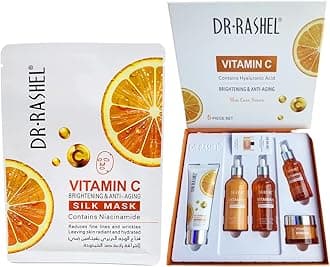 Dr Rashel Vitamin C Skincare Series, Contains Hyaluronic Acid, Anti-Aging Essence and Collagen (Pack of 5)