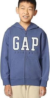GAP boys Logo Hoodie Hooded Full Zip Sweatshirt