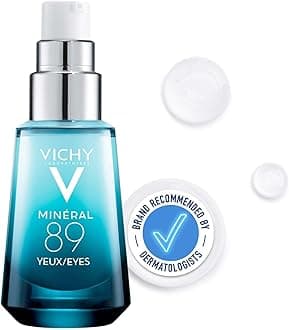 Vichy Minéral 89 Repairing Eye Fortifier Hydrating Serum With Hyaluronic Acid, Caffeine, Adenosine, Comforting Gel-Cream Texture, Ophthalmologically Tested, 15ml
