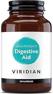 Viridian - High Potency Digestive Aid, 150 Caps | Broad-Spectrum Enzymes with Betaine HCl, Ginger & Peppermint | Gut Health & Nutrient Absorption | Vegan & Kosher | Nutritionist Formulated
