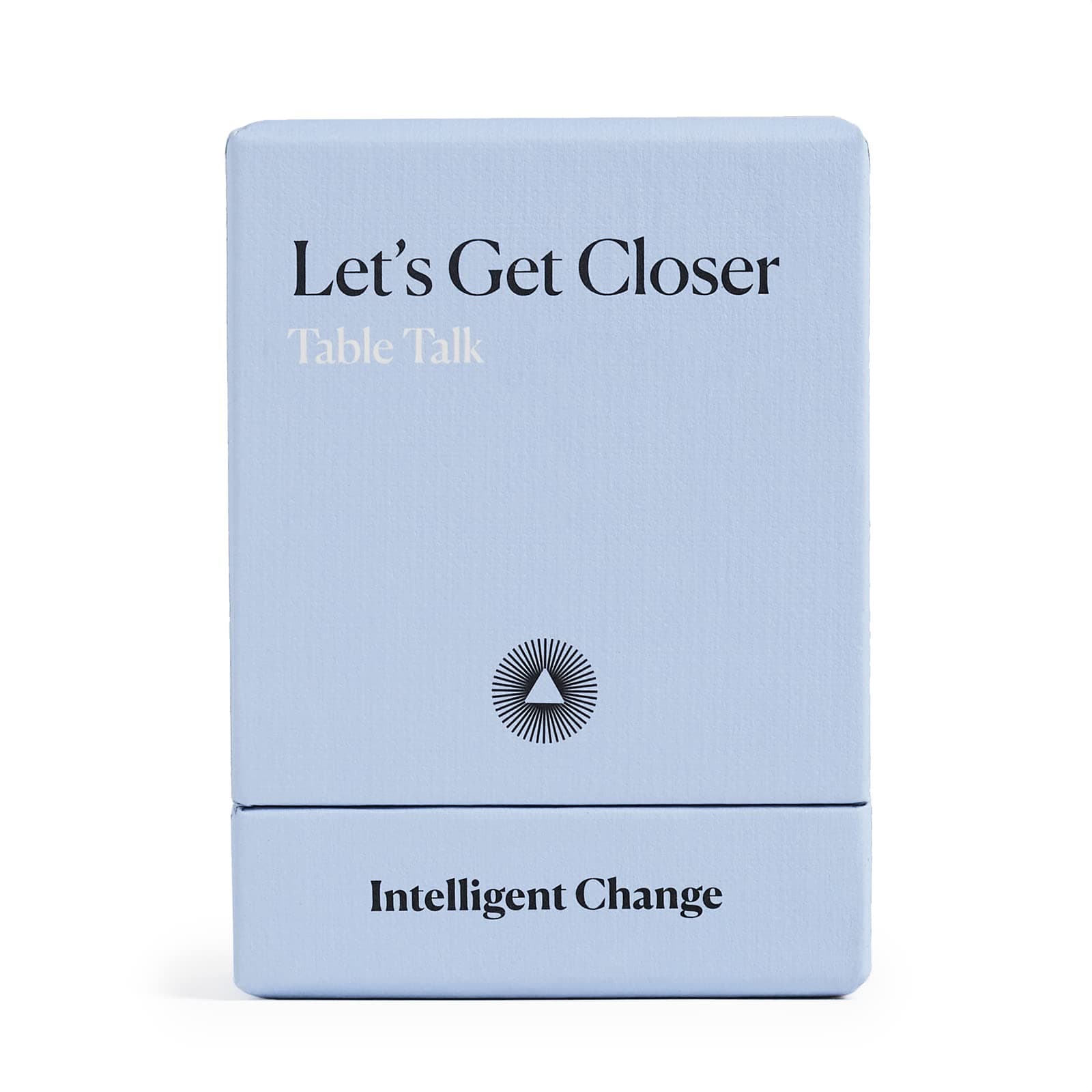 Intelligent Change Get Closer: Table Talk Conversation Cards, Dinner Party Conversation Starters, Fun Talking Card Game Friends, Family, & Couples, Icebreaker Game 52 Question Cards