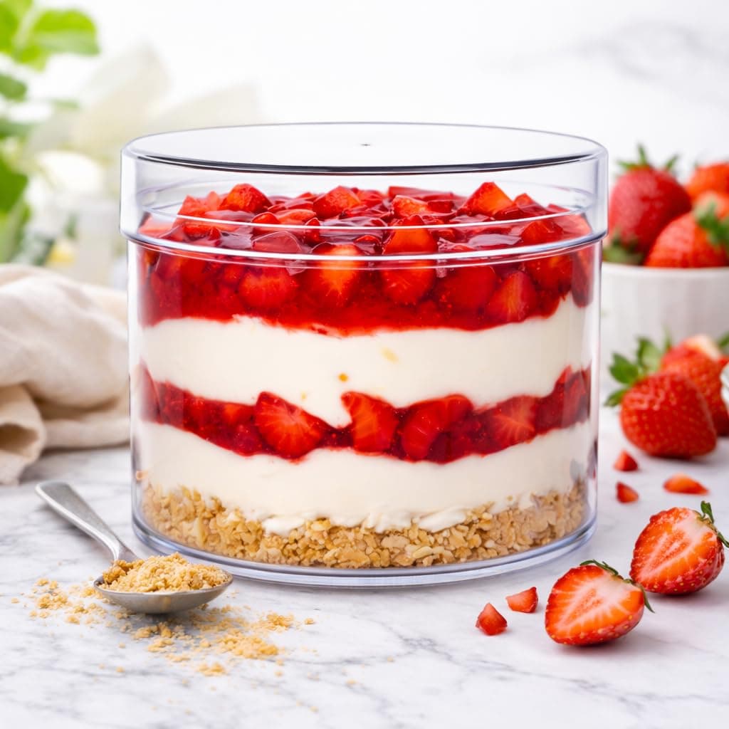 Plastic Navin Plast 12 Psc Transparent Round Dessert Container Fruit Ice Cream Holder Cookie Boxes Mille Crepe Cake Packaging Box N-50, Brown