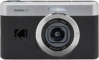 KODAK Pixpro C1 - Ultra Compact Digital Camera | 13MP BSI CMOS, 4X Zoom, 2.8" LCD Screen, LED Flash, Built-in Battery - Black