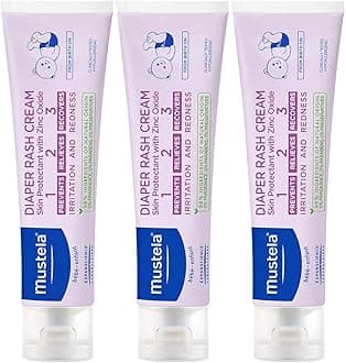 Sponsored Ad – Mustela Baby Diaper Rash Cream 123 - Skin Protectant with Zinc Oxide - Fragrance Free & Paraben Free - with 98% Natural Ingredients - 3.8 Oz (Pack of 3)