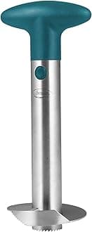 Pineapple Corer, [Upgraded, Reinforced, Thicker Blade] Newness Premium Pineapple Corer Remover, Stainless Steel Pineapple Core Remover Kitchen Tool with Sharp Blade for Diced Fruit Rings, Green