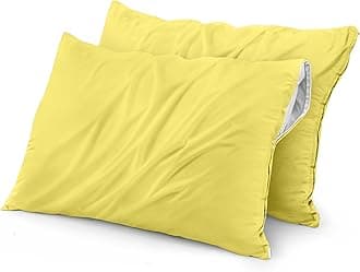 Utopia Bedding Waterproof Pillow Protectors Zippered King Size (2 Pack, Yellow), Zippered Pillowcases, Bed Bug Proof Pillow Encasement Covers 20 x 38 Inches