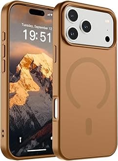SUPFINE Magnetic for iPhone 17 Pro Max Case (Compatible with MagSafe)(Military Grade Drop Protection) Translucent Matte Shockproof with Anti-Fingerprint Phone Cover 2025,Brown