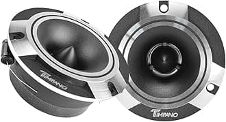 2 x Timpano TPT-ST2 4" Super Loud Tweeters Silver Titanium Bullet 480 Watts