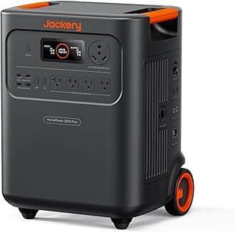 Jackery HomePower 3600 Plus Portable Power Station, 3600W AC Output, 3584Wh LFP Solar Generator, Expandable up to 21kWh, Essential Home Backup for Home Use, Emergencies, RV (Solar Panel Optional)