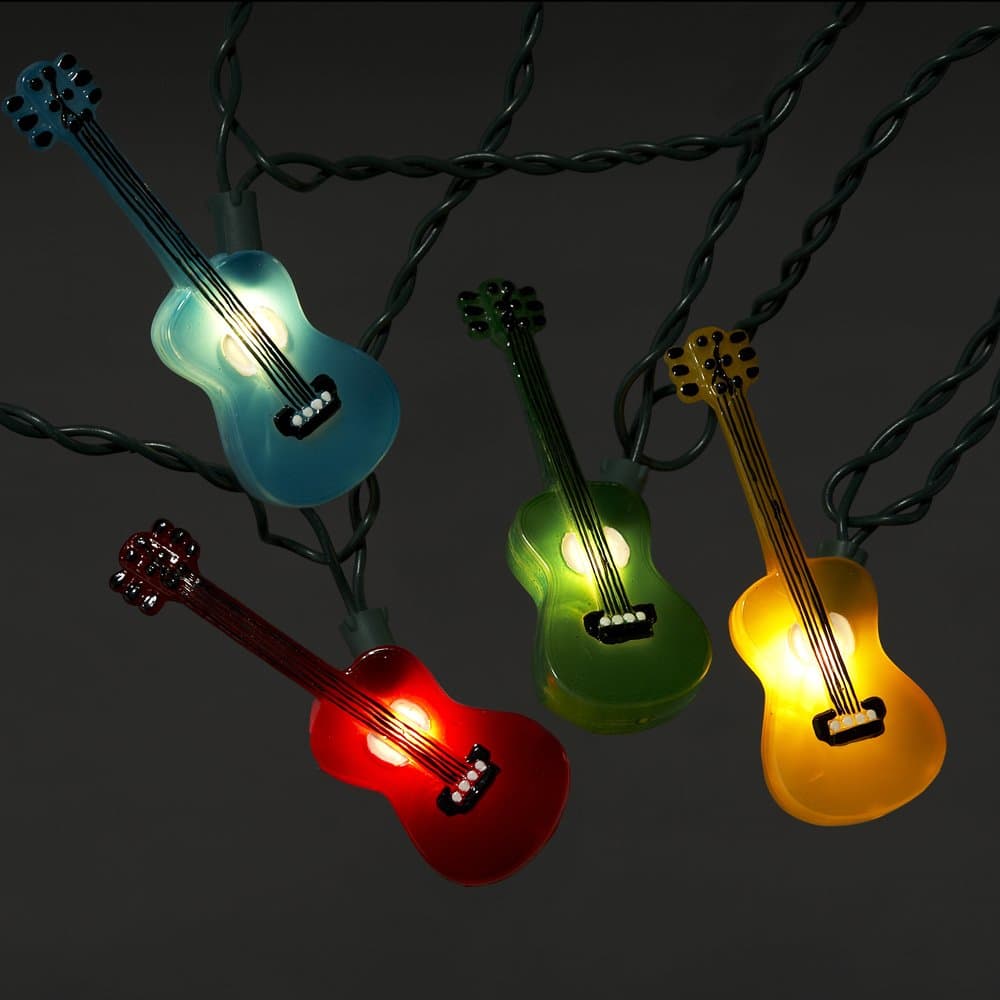 Kurt S. Adler UL1855 Multi-Colored Guitar Light Set, 10 Light