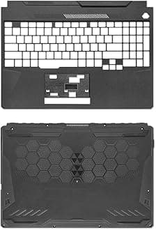 ZONTO Palmrest Upper Case & Bottom Case Base Cover Replacement for ASUS TUF A15 FA506 FA506I FA506IU FA506IV FX506 FX506U FX506H Laptop (C+D)
