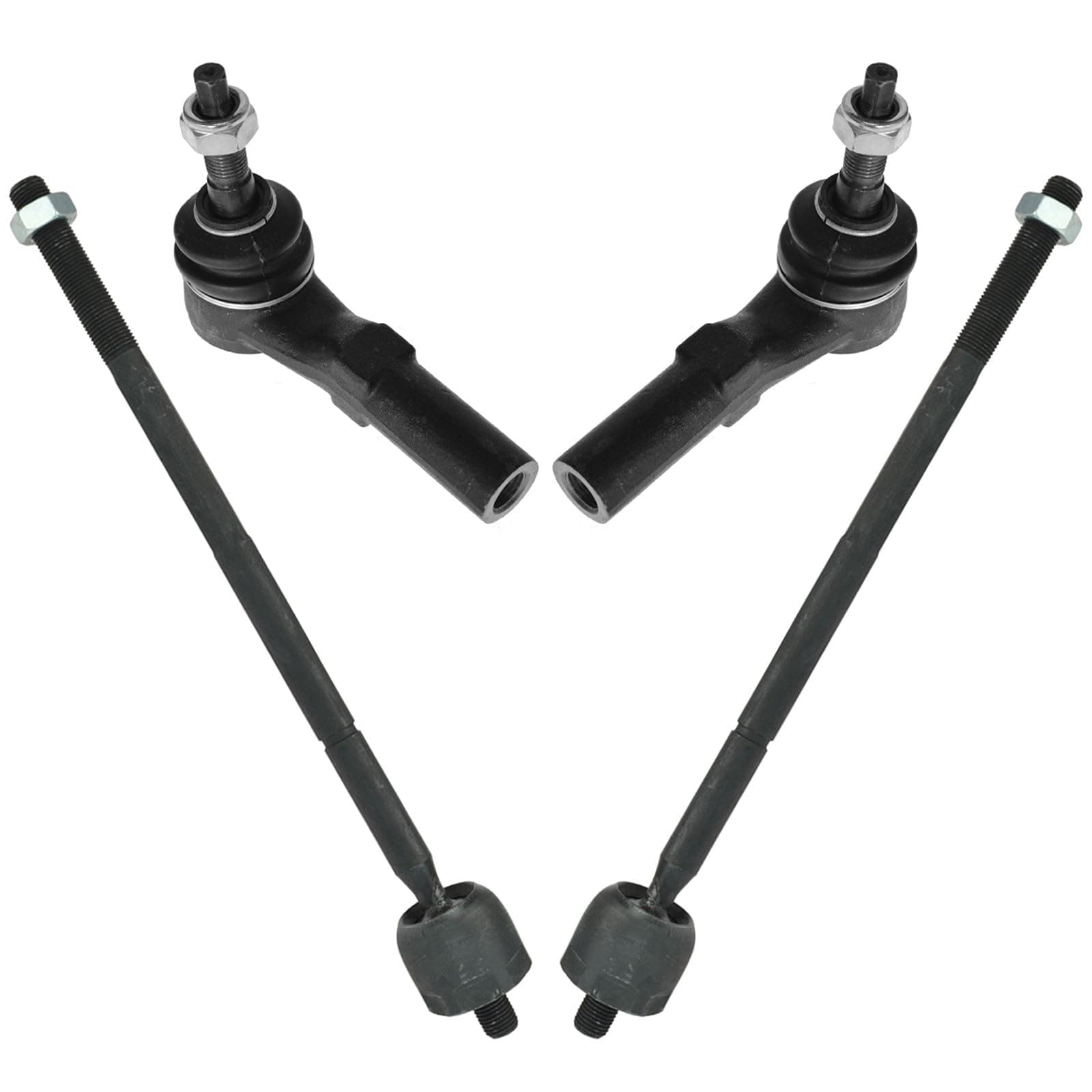 TRQ Inner and Outer Driver and Passenger Side Tie Rod Set 4 Piece Compatible with 2000-04 Dodge Dakota Rear Wheel Drive 2000-03 Dodge Durango Rear Wheel Drive