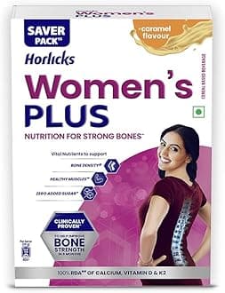 Women's Plus Caramel Nutrition Drink 400 g Refill Pack, Nutrition for strong Bones with 100% daily Calcium & Vitamin D - No Added Sugar