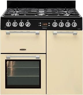 Leisure ck90 °F232 Freestanding Gas Hob a Black, Cream Colour – Kitchen (Kitchen Freestanding, Black, Cream Colour, Buttons, Rotary, Front, Electronic, LED) [Energy Class A]