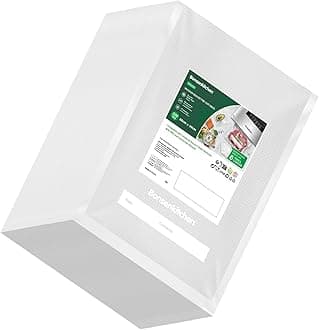 Bonsenkitchen 200Pcs Vacuum Food Sealer Bags 20x30 cm, BPA Free, Commercial Grade Textured Food Vacuum Sealer Bag, Thick Embossed Bags for Food Storage and Sous Vide Cooking, VB3208