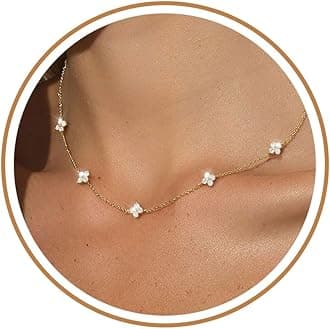 Dainty Silver Gold Necklaces for Women Trendy Non Tarnish 14K Gold Plated Cubic Zirconia Necklace Layered Cute Butterfly Heart Station Choker Necklace Stack for Wedding Prom Brides Jewelry