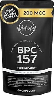 BPC 157 Capsules 200mcg per Serving - Muscle Recovery and Tissue Repair, BPC-157 Oral Peptides Amino Acid Supplement, Supports Muscle Growth and Gut Health