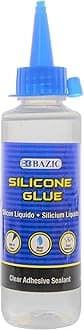 BAZIC Silicone Glue 3.38 Oz. (100 mL), Waterproof Crack Resistant, Quick Repair for Glass Window Plastic Kitchen, 1-Pack