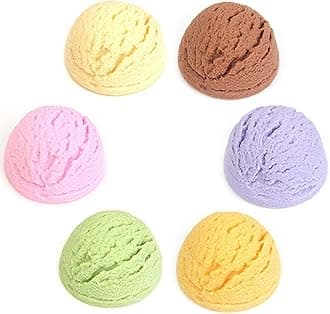 Nice purchase Artificial Ice Cream Scoops Realistic Simulation Imitation Fake Food Desserts Replica Fake Ice Cream Model for Home Shops Staging Decoration Display Props (C)