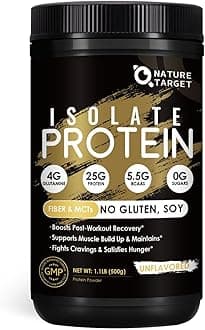 Unflavored Protein Powder - 24g Whey, Milk & Pea Isolate Blend with MCTs - No rBGH, Gluten-Free - Perfect for Coffee & Baking - 16 Servings