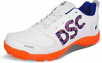 DSC Beamer Cricket Shoes Size 3 UK (Fluro Orange-White)