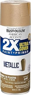 Rust-Oleum 327909 American Accents Ultra Cover 2X Metallic, Each, Gold
