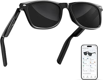 AI Glasses for Men & Women, Smart Glasses Powered by ChatGPT, AI Real-time Translation with 107 languages, 11H Music Play, Bluetooth Sunglasses with Polarized Lens, UV Protection for Daily Use, Travel