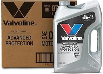 Valvoline Advanced Full Synthetic SAE 0W-16 Motor Oil 5 QT, Case of 3