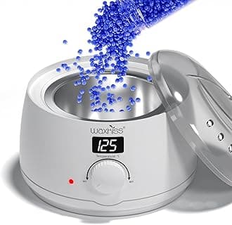 Wax Warmer, Portable Electric Hot Wax Warmer for Hair Removal with See-Through Cover(White 14oz)