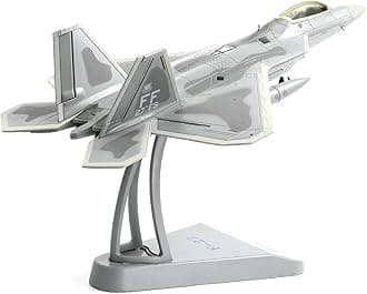 NUOTIE F22 Raptor 1/72 Diecast Metal Aircraft Model Kit Fighter Jet Alloy airplane Model With Stand for Adult Military Enthusiasts Collection or Creative Gift (FF 27th FS)