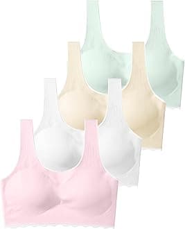 Training Bras for Girls 10-16 Sports Seamless Bra with Removable Padding Bras