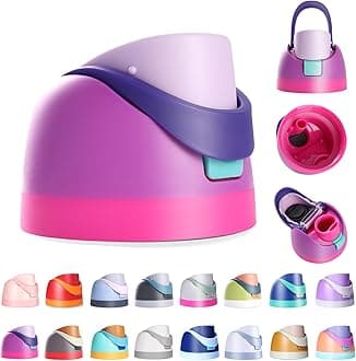 Replacement Cap for Owala Freesip, One Button Water Bottle Top Lid Compatible with Owala Cup 16oz 24oz 32oz 40oz, BPA-Free Leakproof Replacement Accessory for Owala Freesip (Purple Pink)
