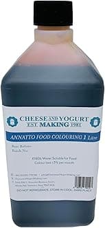 – Annatto Food Coloring, Bright Yellow Natural Dye for Cheesemaking, Highly Concentrated Dropper Bottles for Precision - 1L