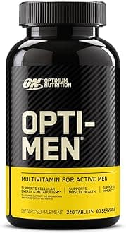 Optimum Nutrition Opti-Men Daily Multivitamin for Men, Immune Support Supplement with Amino Acids, 80 Day Supply, 240 Count, (Packaging May Vary)