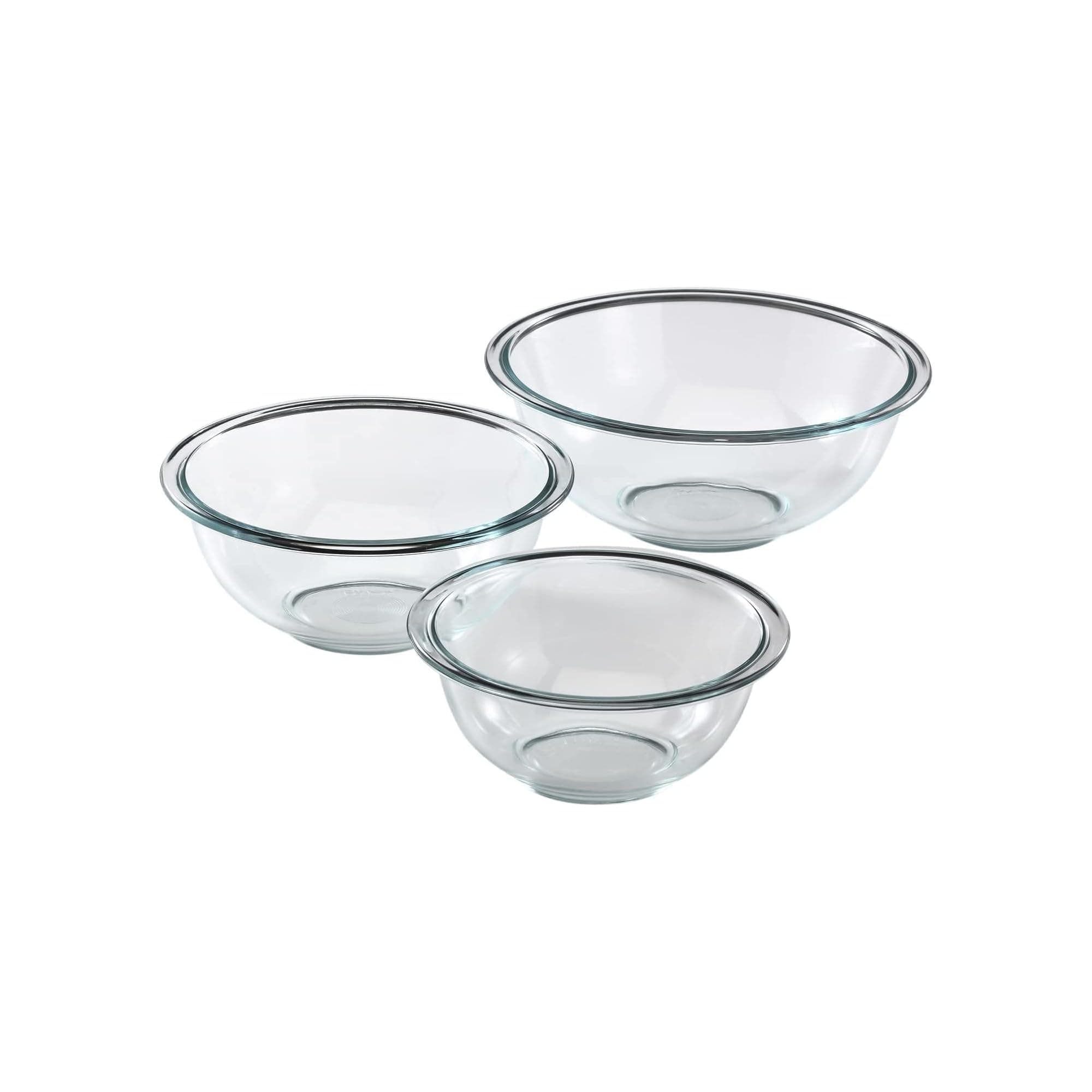 Prepware 3-Piece Glass Mixing Bowl Set