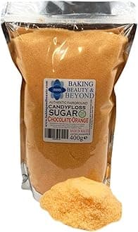 – Baking Beauty and Beyond Premium Candy Floss Sugar 400g - Chocolate Orange Flavour