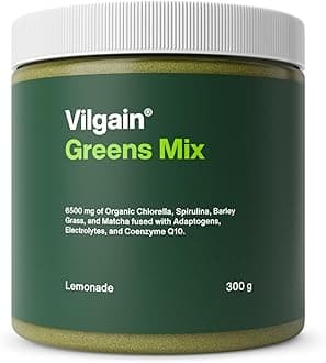 Greens Mix | Superfood 13 Active Ingredients, Toxin Detox, Immunity Support & Digestive Support | Energy and Detoxification | Matcha, Co Q10 | Rich in Electrolytes, Adaptogens | 300 g
