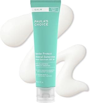 Paula's Choice CALM Barrier Protect Mineral Sunscreen for Face, SPF 30, Face Sunscreen for Sensitive Skin, Rosacea-Prone, Eczema- Prone Skin, UVA/UVB Protection, Fragrance Free, 2oz