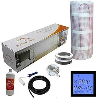 Electric Underfloor Yellow Box Heating kit 150w - 2.5m2 - Black Touch Thermostat