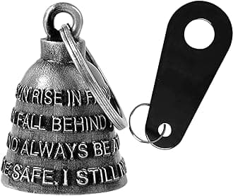 Motorcycle Bell for Biker Rider Men Women Angel Bell with Bell Hanger, Ride Riding Bell Motorcycle Accessories