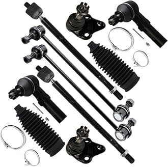 SCITOO 10pcs Front Suspension Kit Lower Ball Joint Inner Outer Tie Rod End w/Boot Sway Bar End Link Replacement for 2009-2019 for Toyota Corolla