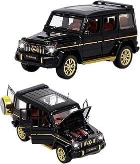 Magicwand® 1:32 Scale Die-Cast Metal AMG G-65 Die-Cast with 6 Openable Doors,Pull Back Action,Blinking Lights【Pack of 1】【Colors as Per Stock】